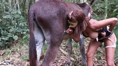 Порно девушки с ослом на природе. Hd zoo sex